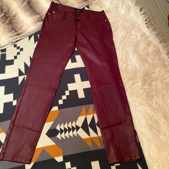 Size 27 Celebrity Pink Faux Leather Pants | Color: Red | Size: 27 | Kalivollin's Closet